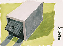 Garage, Acryl auf Papier 70x50cm, 2004